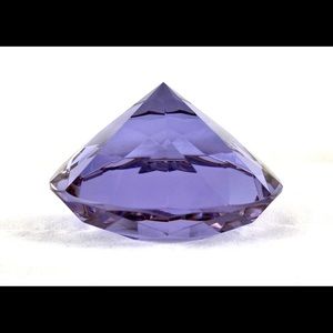 Diamond Shaped Purple Paperweight